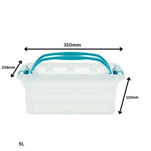Whitefurze Clip Carry Box 3pc Set (5  7 & 13 Litre)